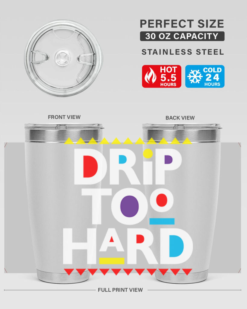drip too hard 163#- black words phrases- Cotton Tank