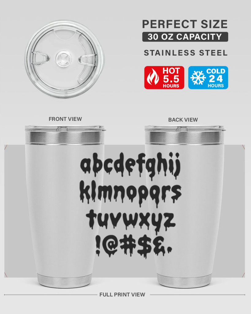 dripping lowercase 162#- black words phrases- Cotton Tank