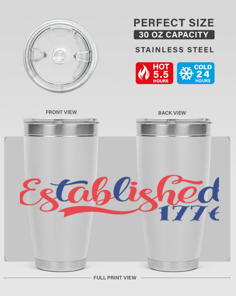 established Style 46#- Fourt Of July- Tumbler