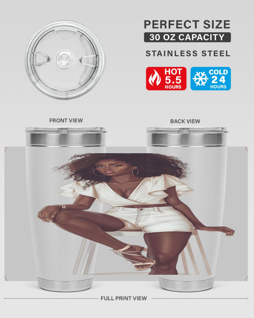 fashion girl in white 85#- fashion- Cotton Tank