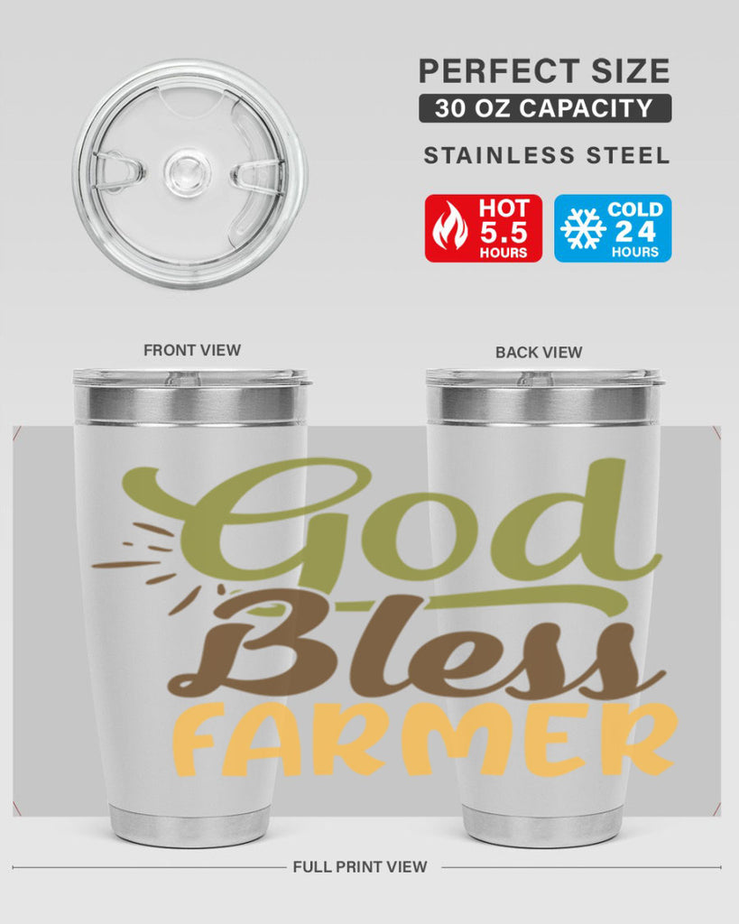 god bless farmer 10#- farming and gardening- Tumbler