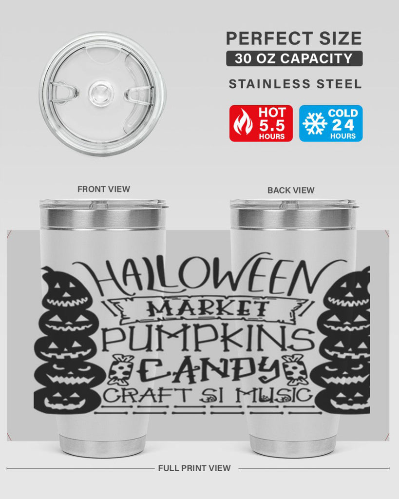 halloween market pumpkins candy 73#- halloween- Tumbler