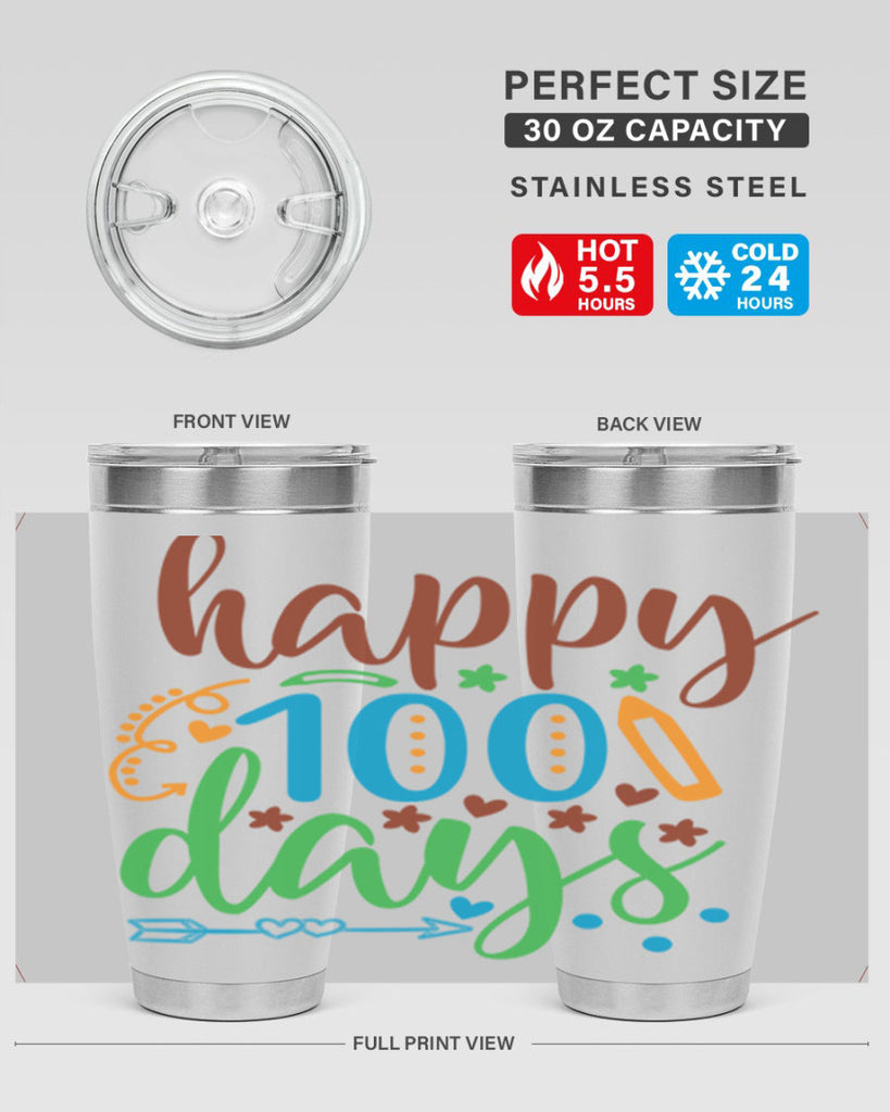 happy 100 days 10#- 100 days of school- Tumbler