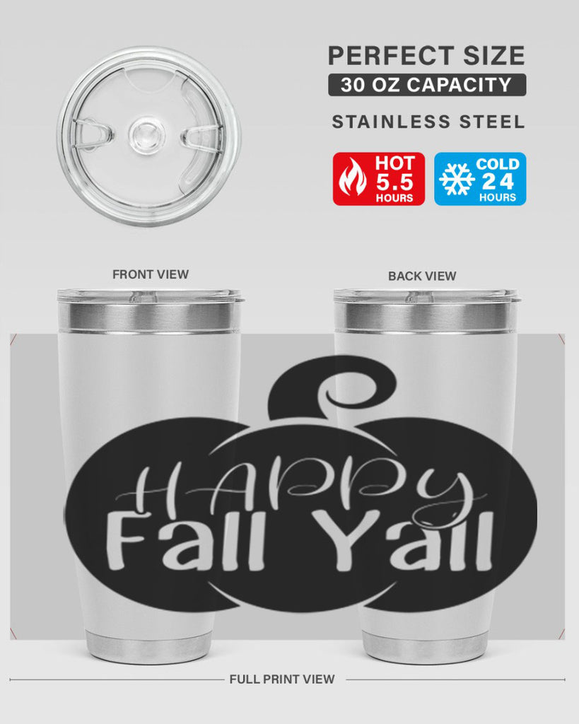 happy fall yall 235#- fall- Tumbler