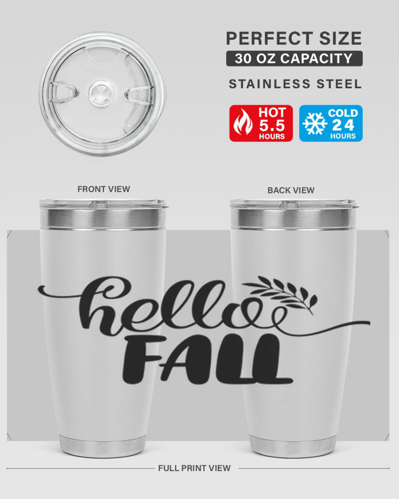 hello fall 54#- thanksgiving- Tumbler
