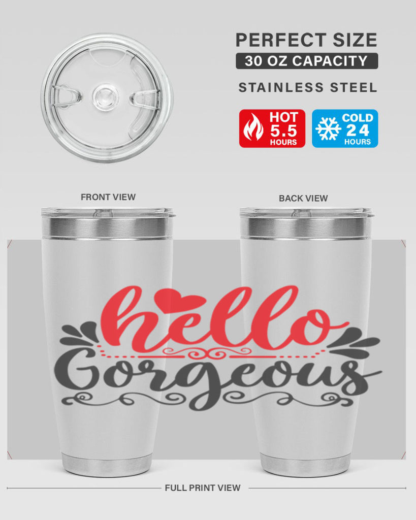 hello gorgeous Style 155#- make up- Tumbler