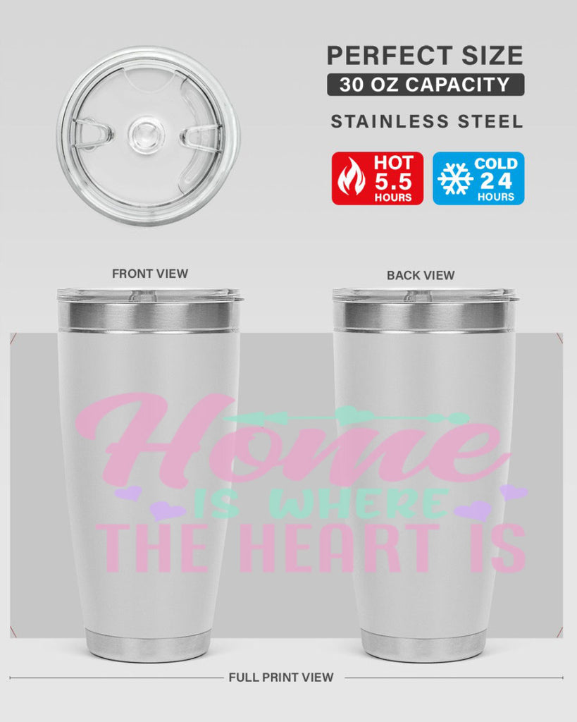 home is where the heart is 39#- home- Tumbler