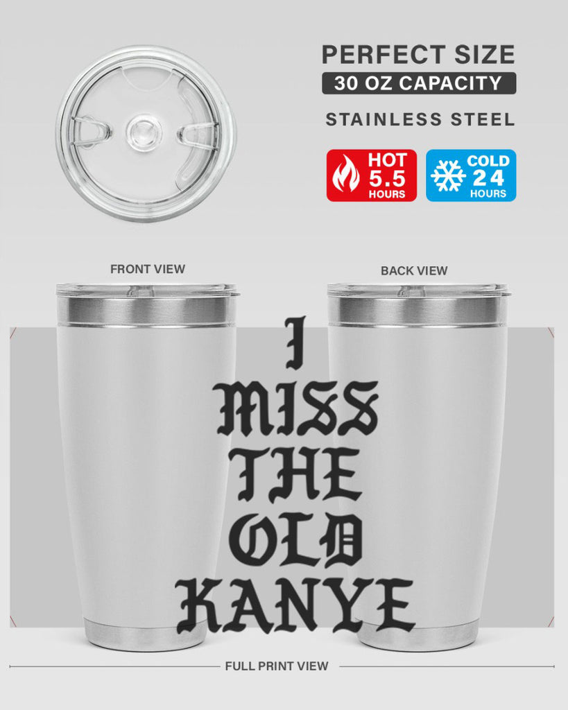 i miss the old kanye pablo 114#- black words phrases- Cotton Tank