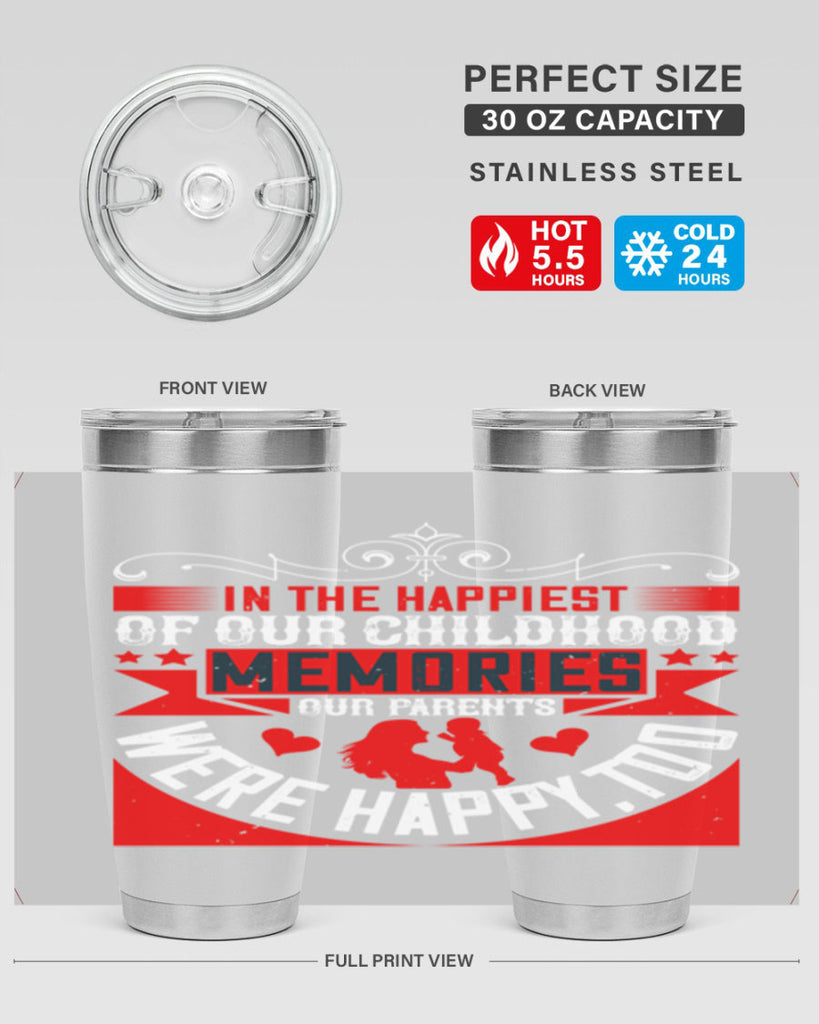 in the happiest of our childhood memories our parents were happy too 45#- Parents Day- Tumbler