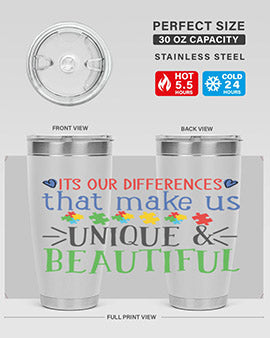 its our differences that make us unique beautiful Style 27#- autism- Tumbler