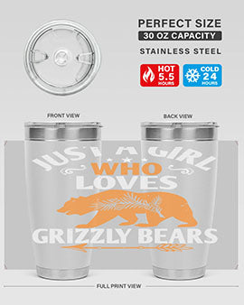 just a girl who loves Grizzly Bears 20#- Bears- Tumbler