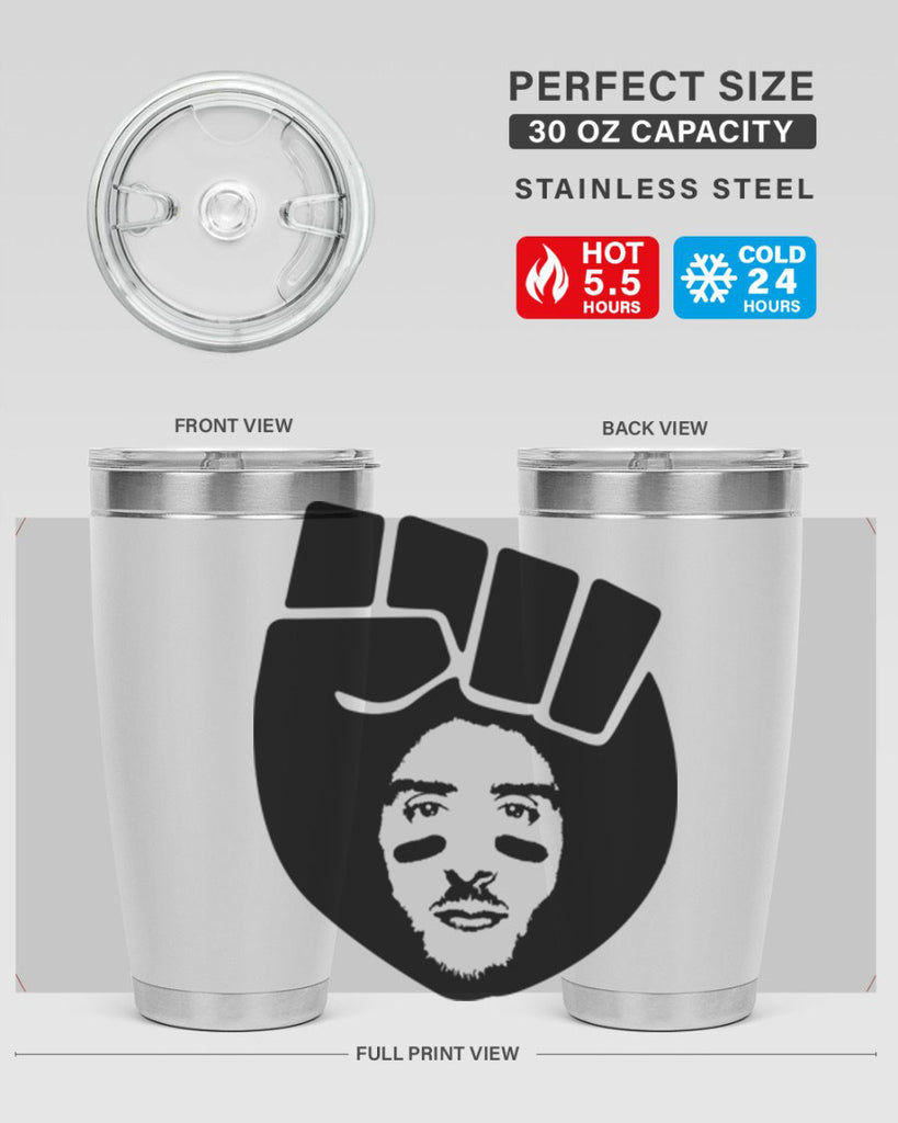 kaepernick fist hair 22#- black men - boys- tumbler