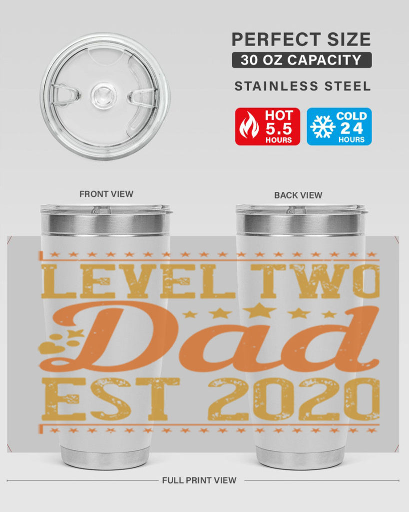 level dad est 189#- fathers day- Tumbler
