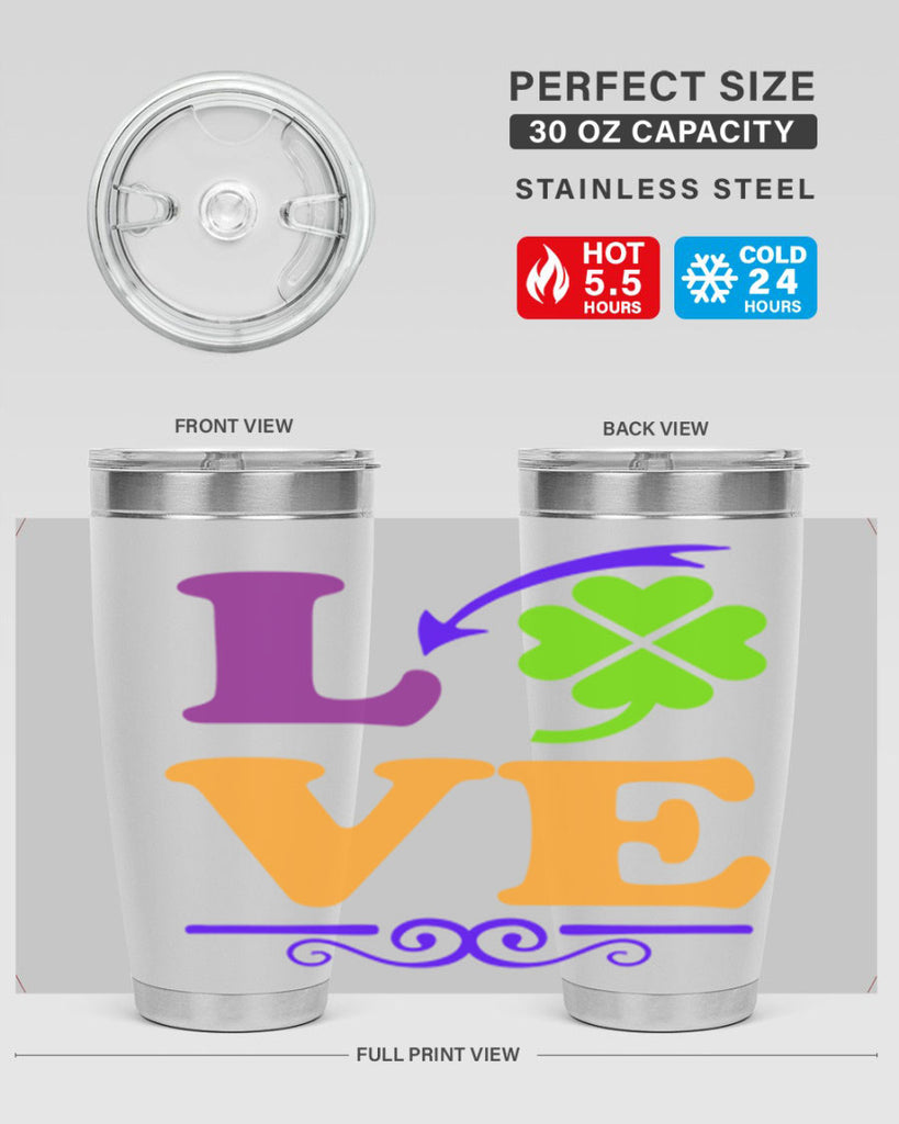 love 18#- mardi gras- Tumbler