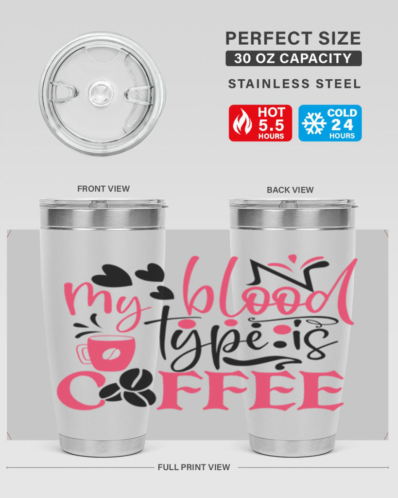 my blood type is coffee Style 375#- nurse- tumbler