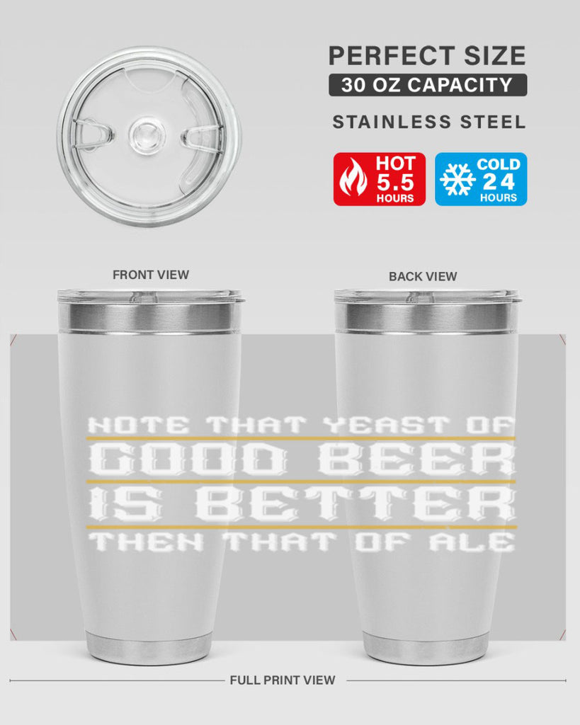 note that yeast of good beer is better then that of ale 55#- beer- Tumbler