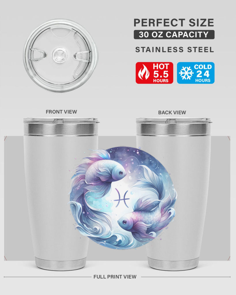 pisces 349#- zodiac- Tumbler