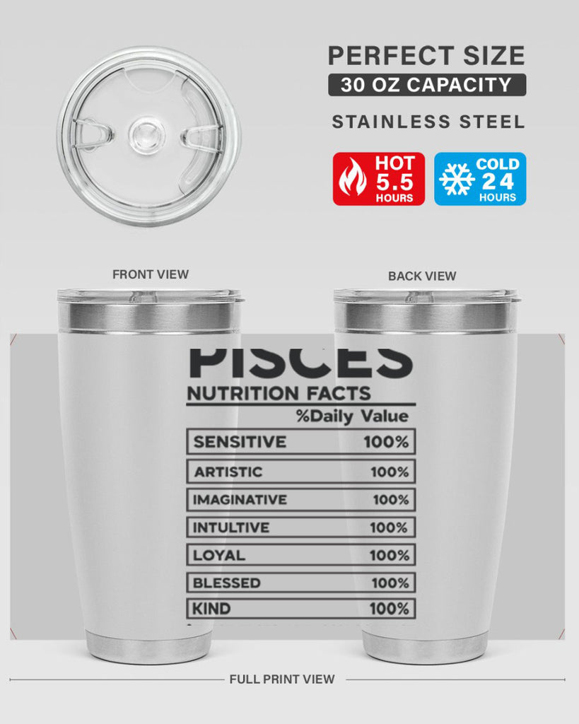 pisces Nutrition Facts 367#- zodiac- Tumbler