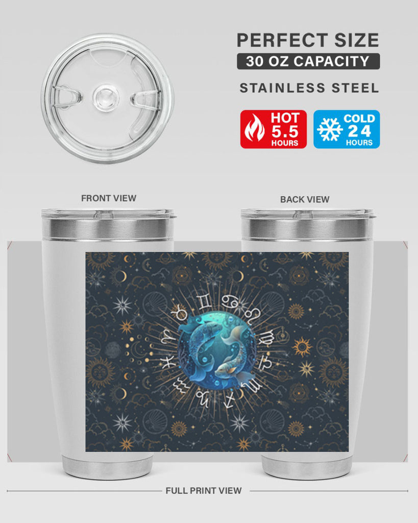 pisces Straight 366#- zodiac- Tumbler