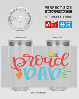 proud dad Style 36#- autism- Tumbler