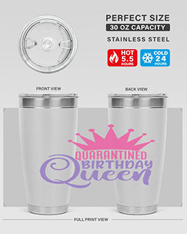 quarantined birthday queen Style 46#- corona virus- Tumbler