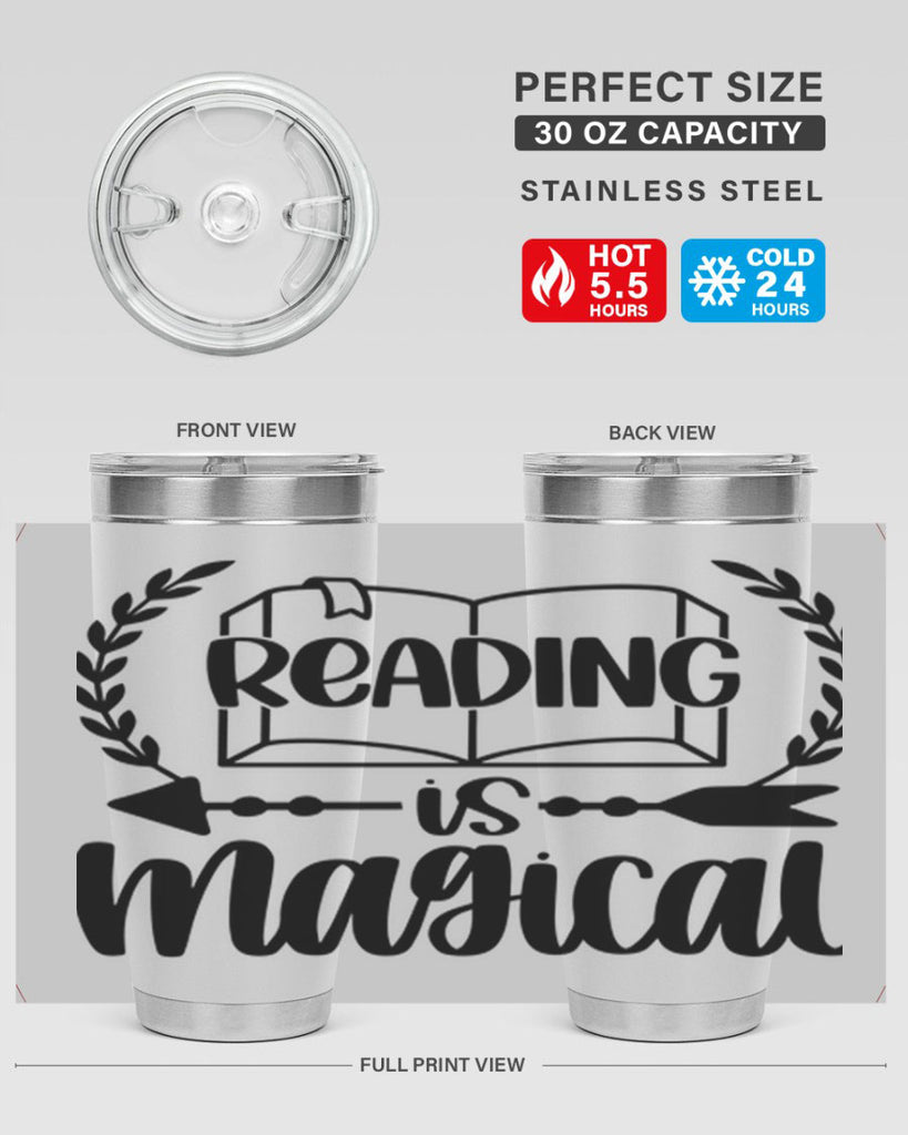reading is magical 30#- reading- Tumbler