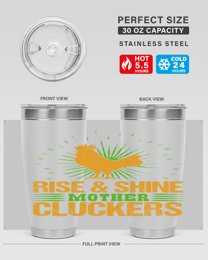 rise and shine mother cluckers 38#- farming and gardening- Tumbler