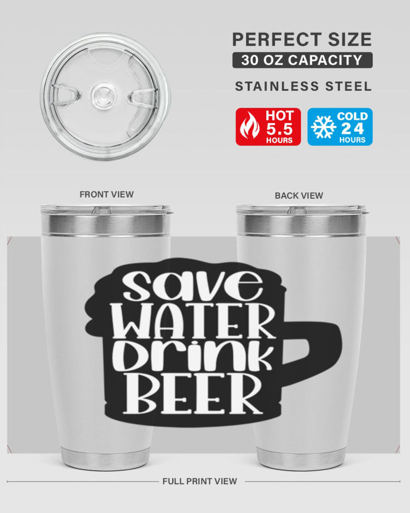 save water drink beer 23#- beer- Tumbler
