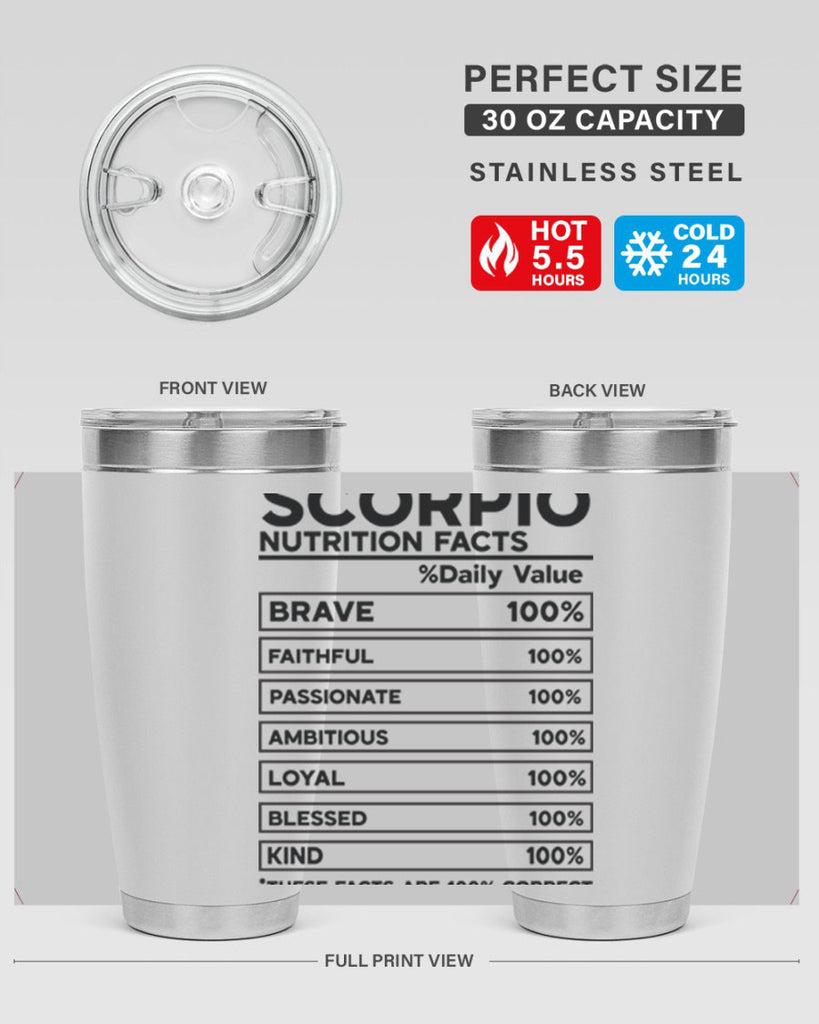 scorpio Nutrition Facts 434#- zodiac- Tumbler