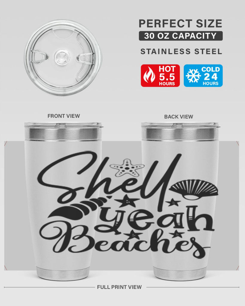 shell yeah beaches Style 75#- summer- Tumbler