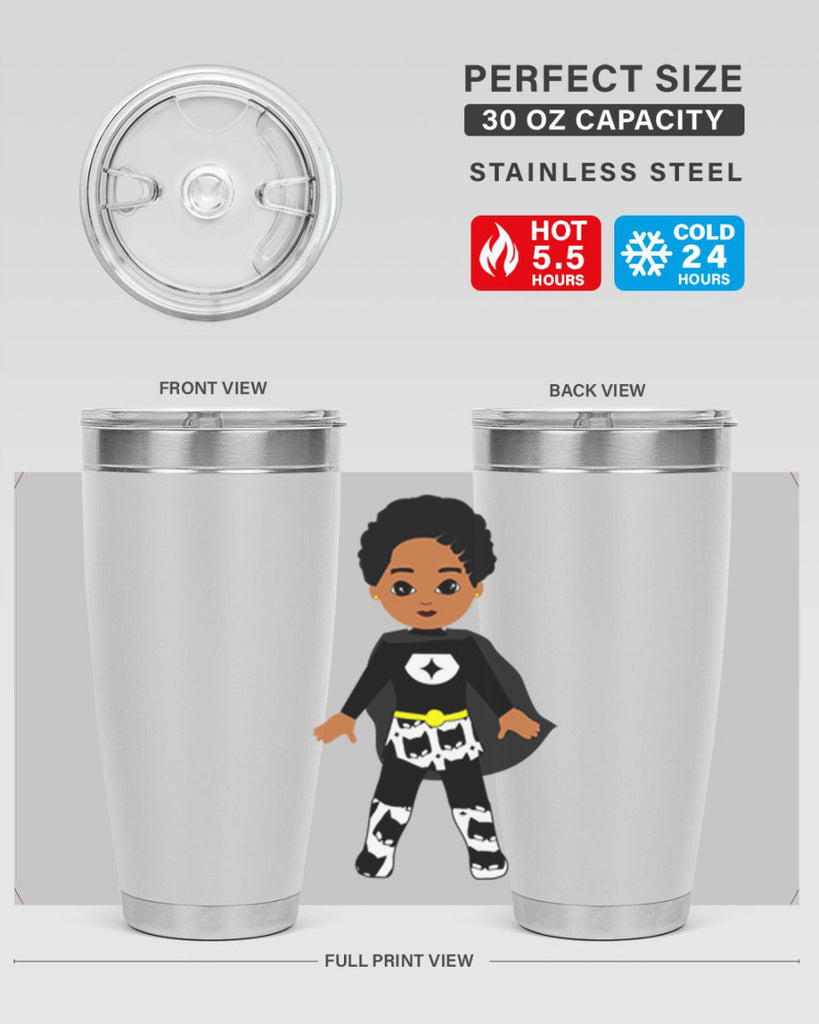 super kid 11#- black men - boys- tumbler