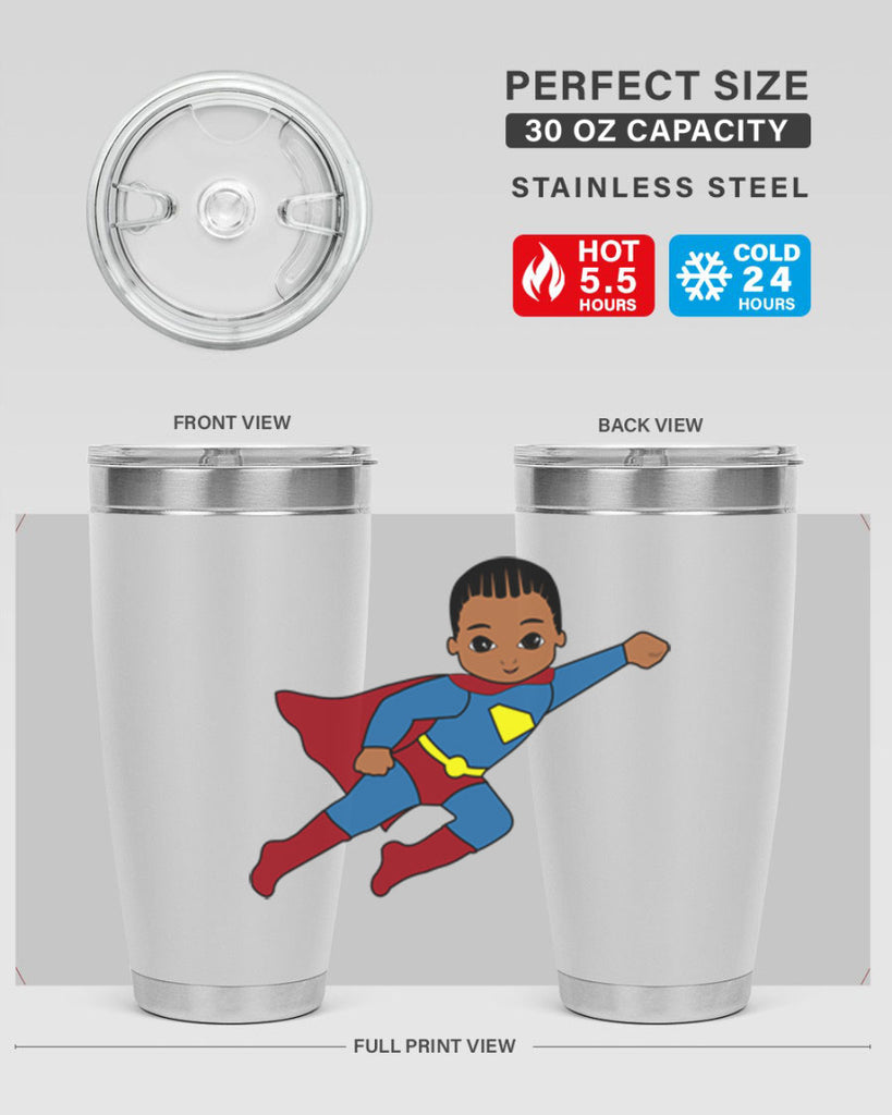 super kid 1#- black men - boys- tumbler