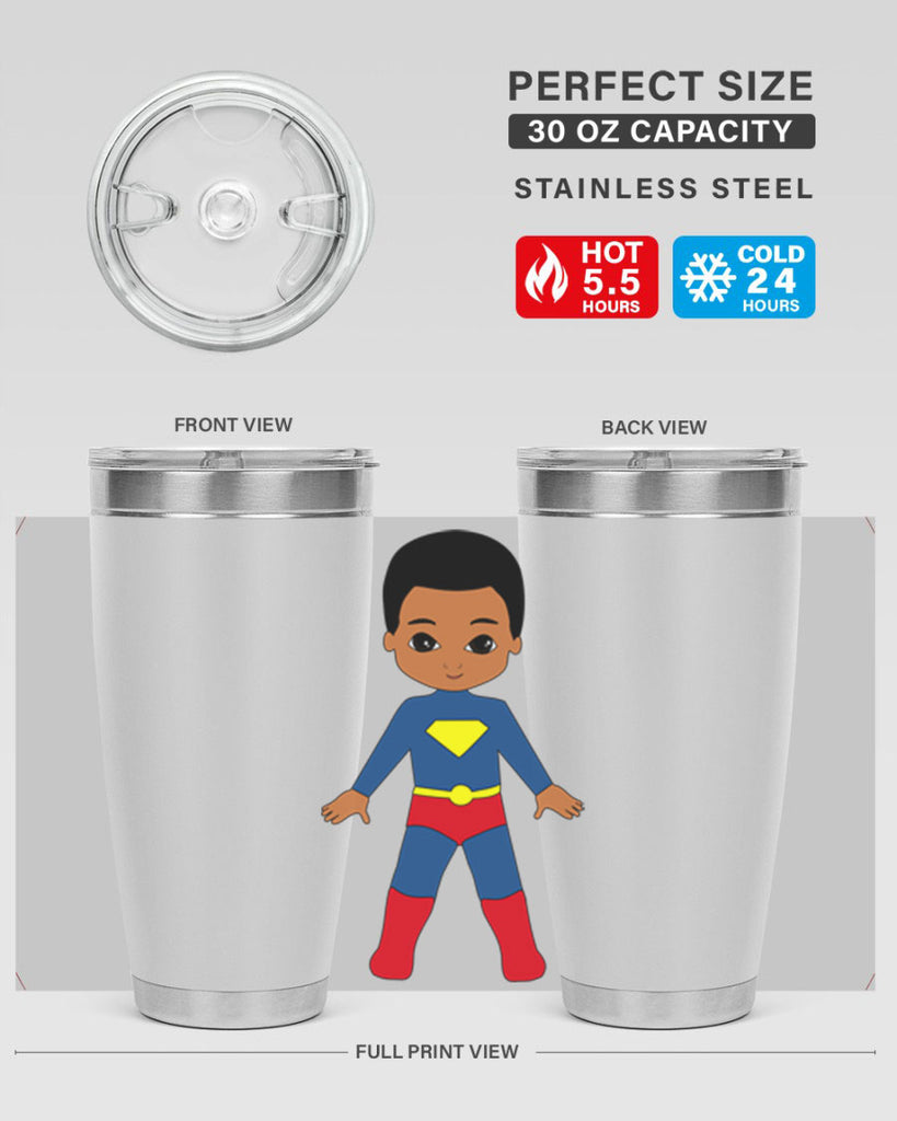 super kid 2#- black men - boys- tumbler