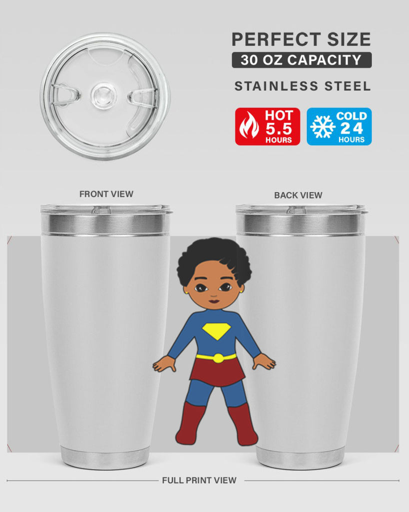 super kid 3#- black men - boys- tumbler