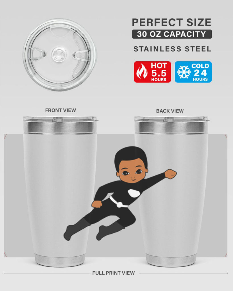 super kid 7#- black men - boys- tumbler