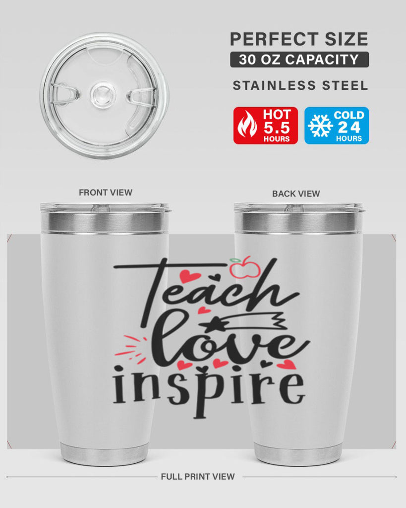 teach love inspire Style 148#- teacher- tumbler