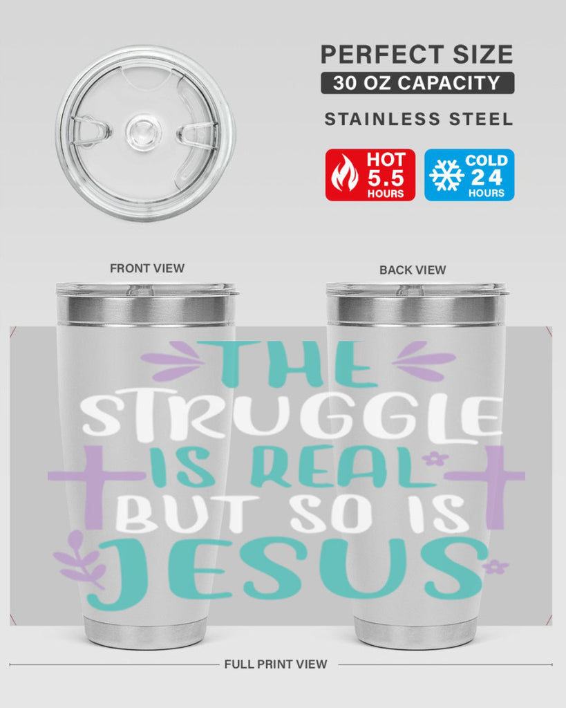 the struggle is real but so is jesusss 3#- easter- Tumbler