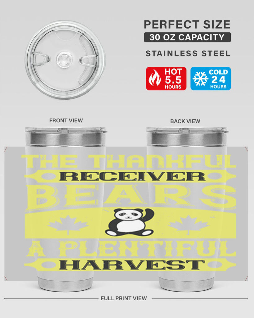 the thankful receiver bears a plentiful harvest 2#- thanksgiving- Tumbler
