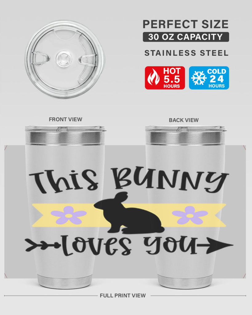 this bunny loves you 10#- easter- Tumbler