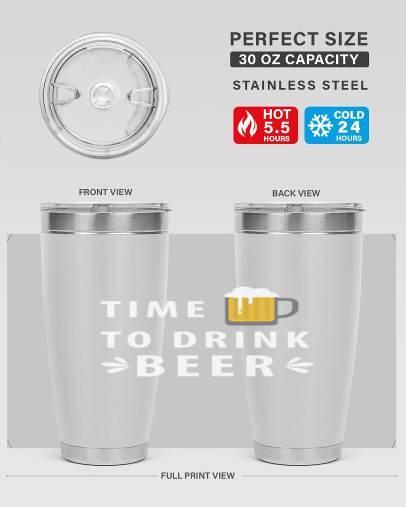 time to drink 7#- beer- Tumbler