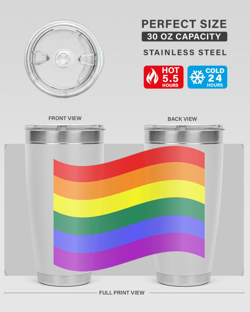 wavy rainbow flag 1#- lgbt- Tumbler