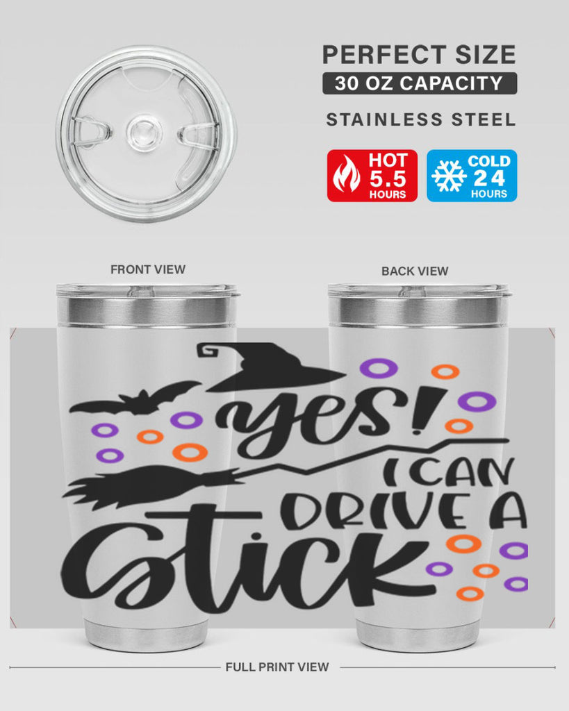 yes i can drive a stick 3#- halloween- Tumbler