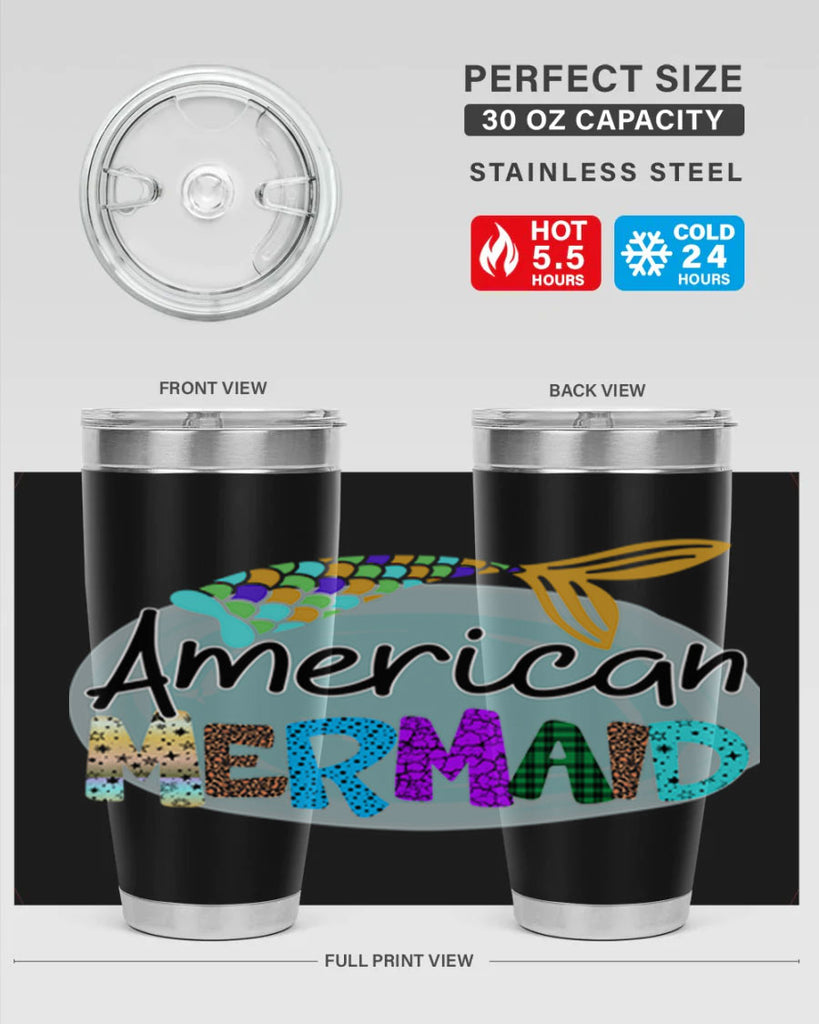 American Mermaid 14#- mermaid- Tumbler