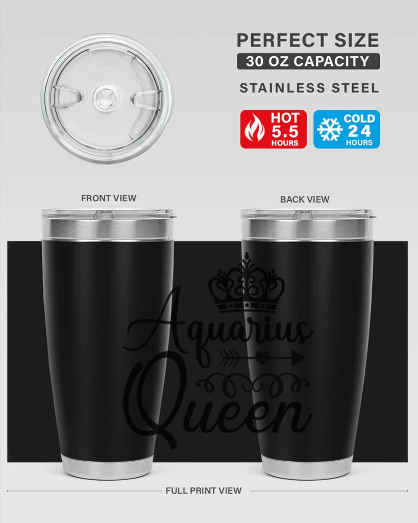 Aquarius queen 74#- zodiac- Tumbler