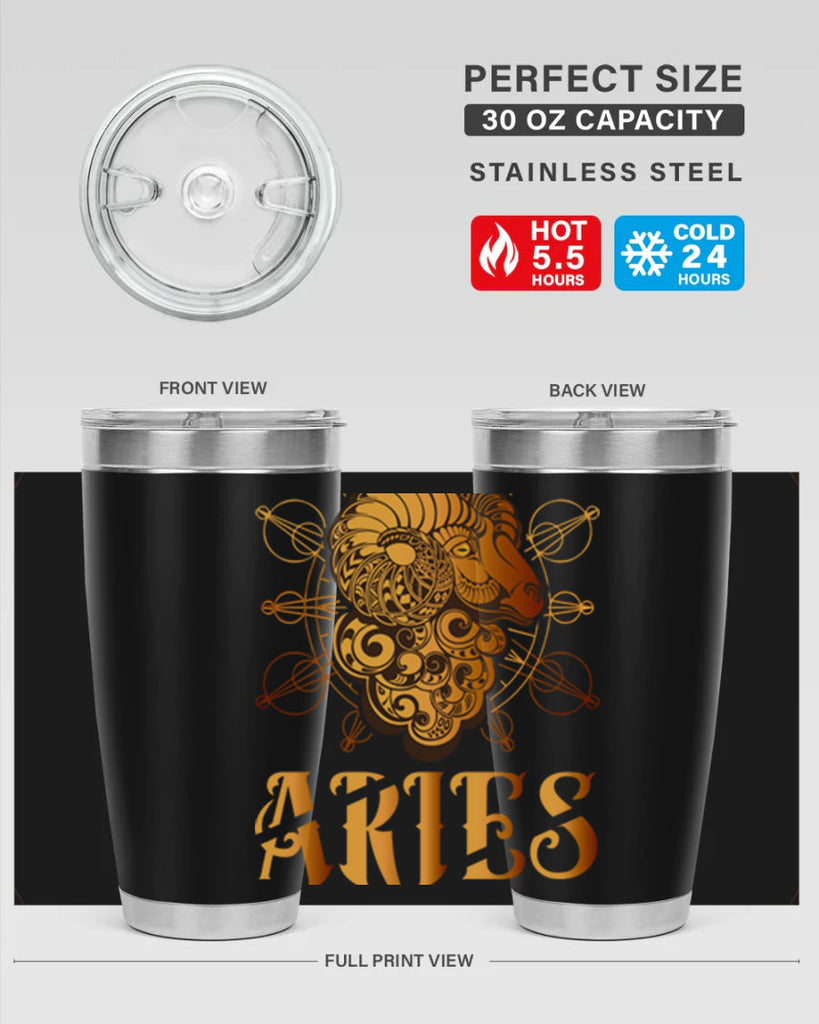 Aries 121#- zodiac- Tumbler
