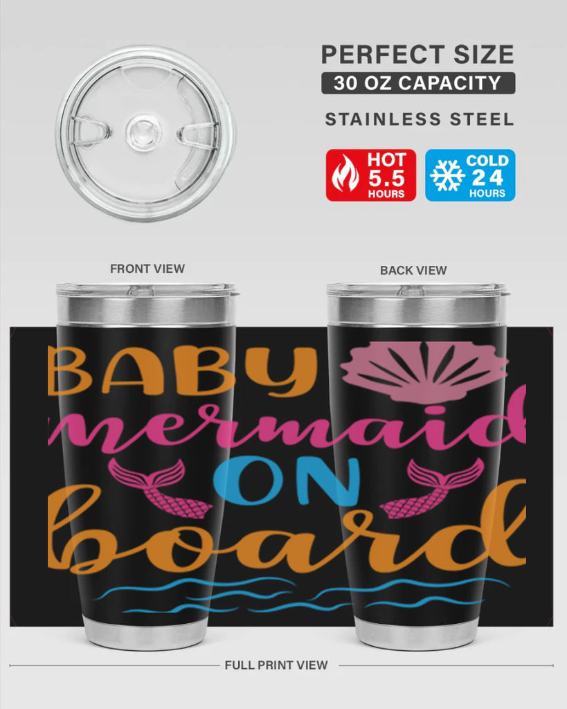 Baby Mermaid On Board 39#- mermaid- Tumbler