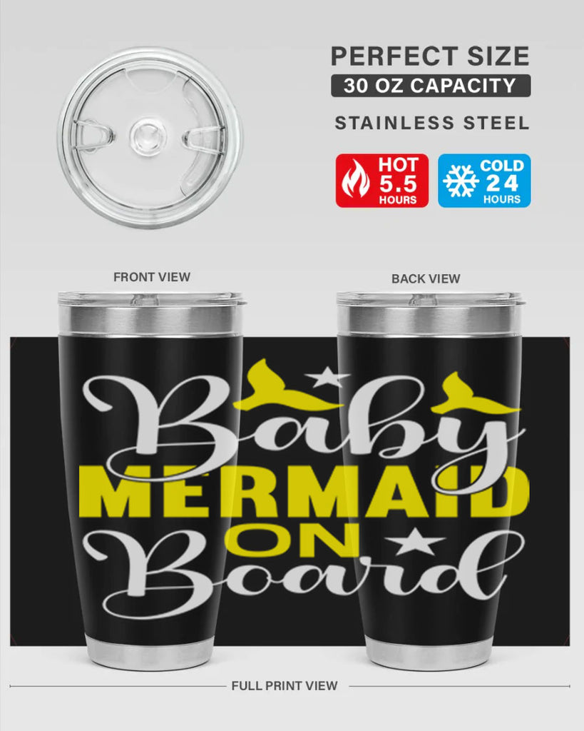 Baby Mermaid on Board 21#- mermaid- Tumbler