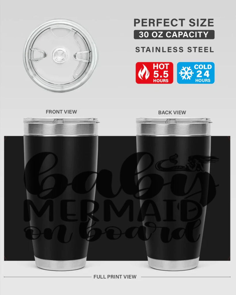 Baby mermaid on board 41#- mermaid- Tumbler