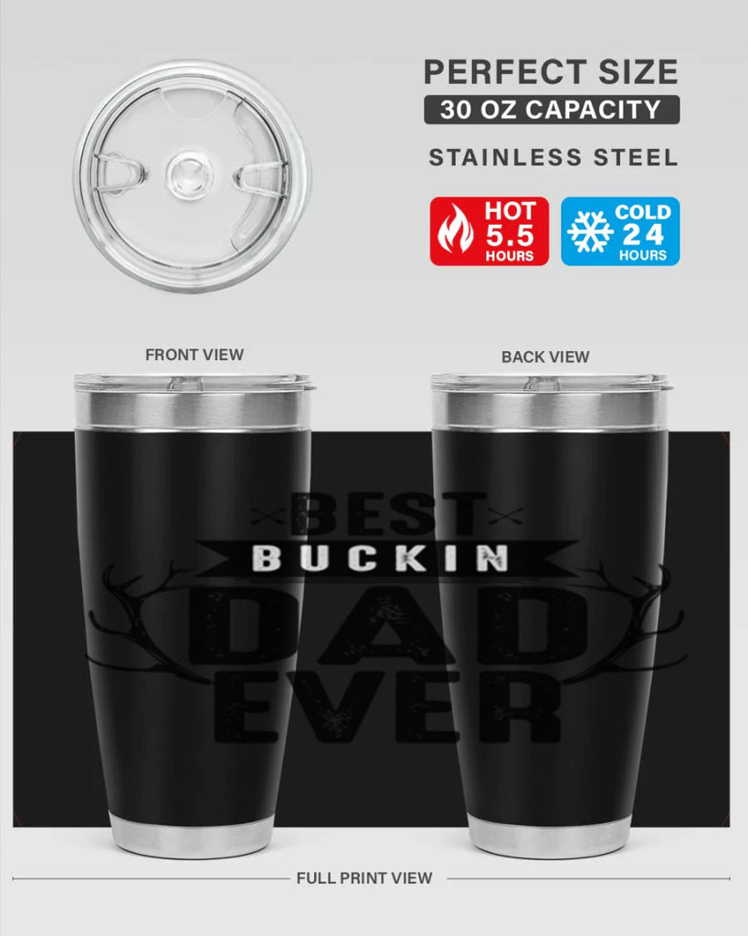 Best Buckin Dad ever 48#- dad- Tumbler