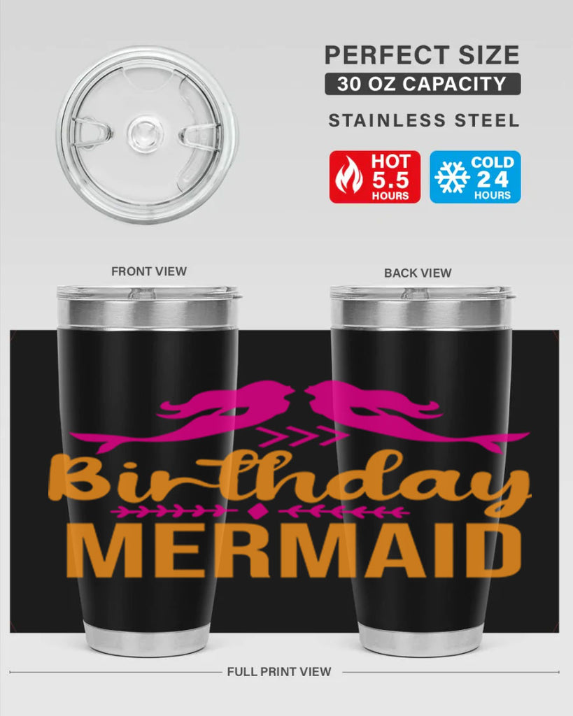 Birthday Mermaid 69#- mermaid- Tumbler